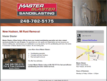 Tablet Screenshot of masterblastersandblasting.com